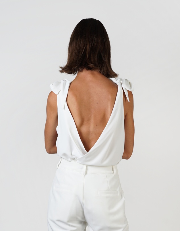 Lydan The Label - Double Bow Bodysuit Top