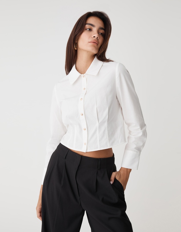 Forcast - Gabby Pleated Hem Shirt