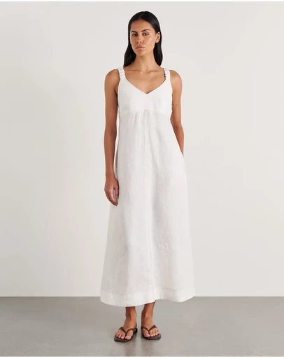 Jag - Sara Linen Midi Dress