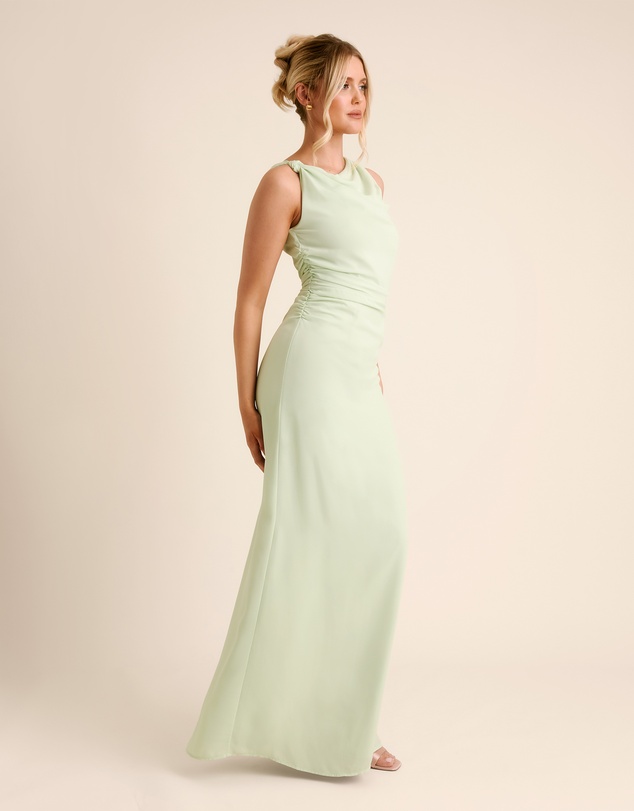 Six Stories - Twist Asymmetrical Chiffon Bridesmaid Dress
