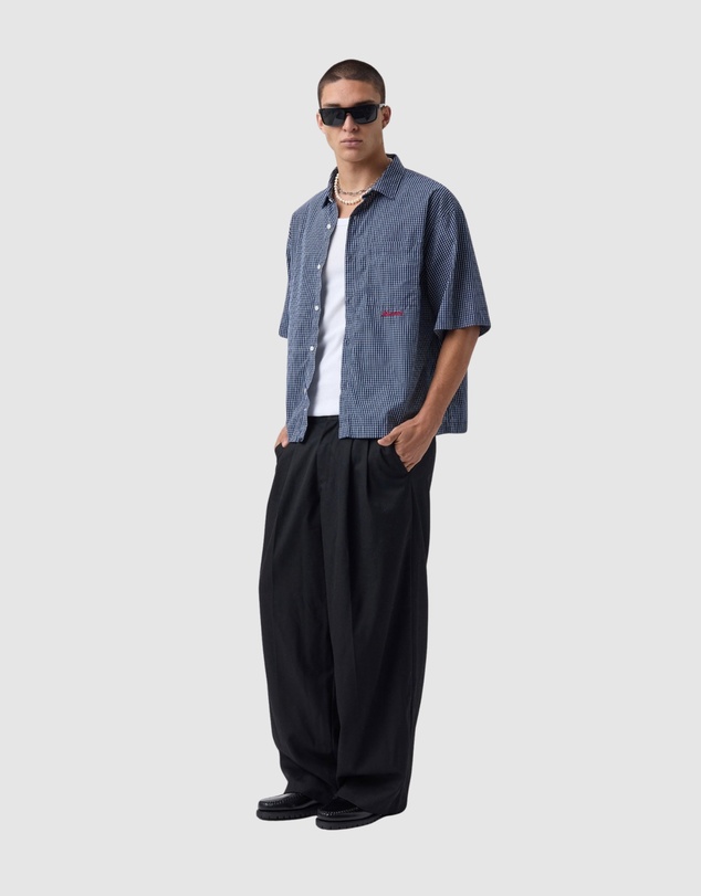 Zanerobe - Box Crop Shirt Navy Check