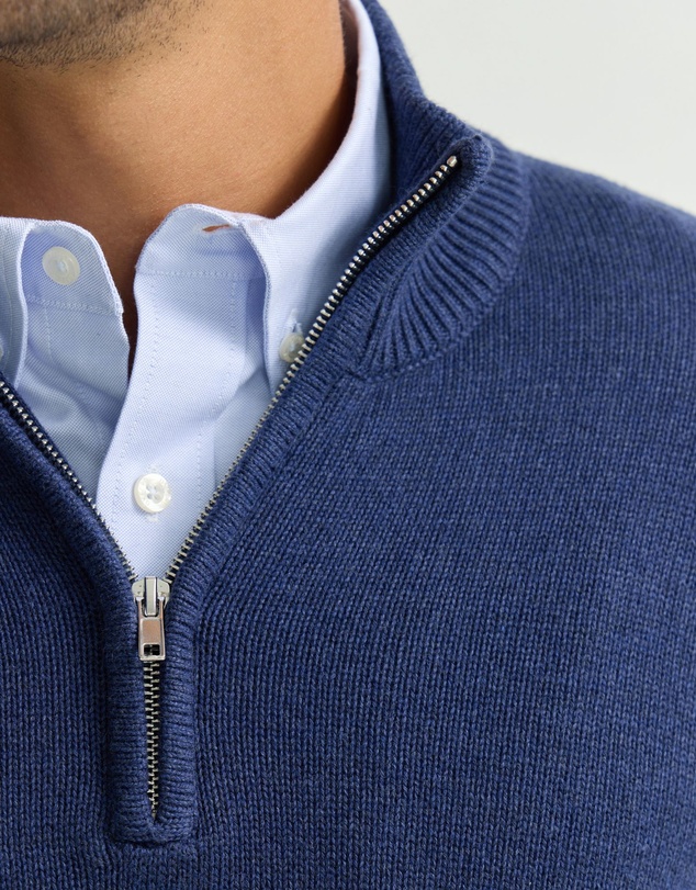 Oxford - Robert Zip Neck Knit Pullover
