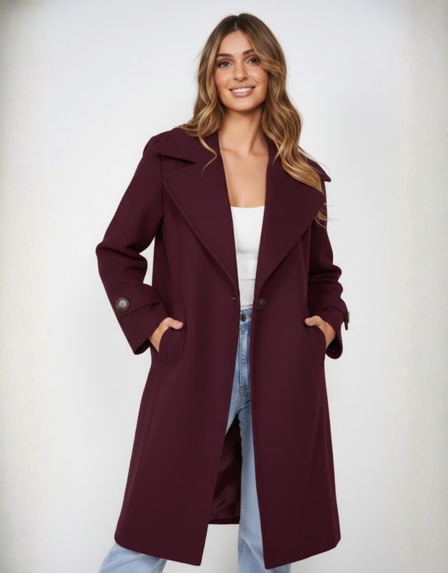Esther & Co - Fireplace Coat - Plum