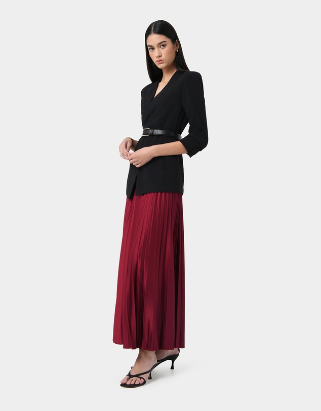 Forcast - Zyla Satin Pleated Skirt