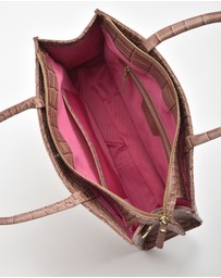 Cobb & Co - Arlie Leather Croc Tote