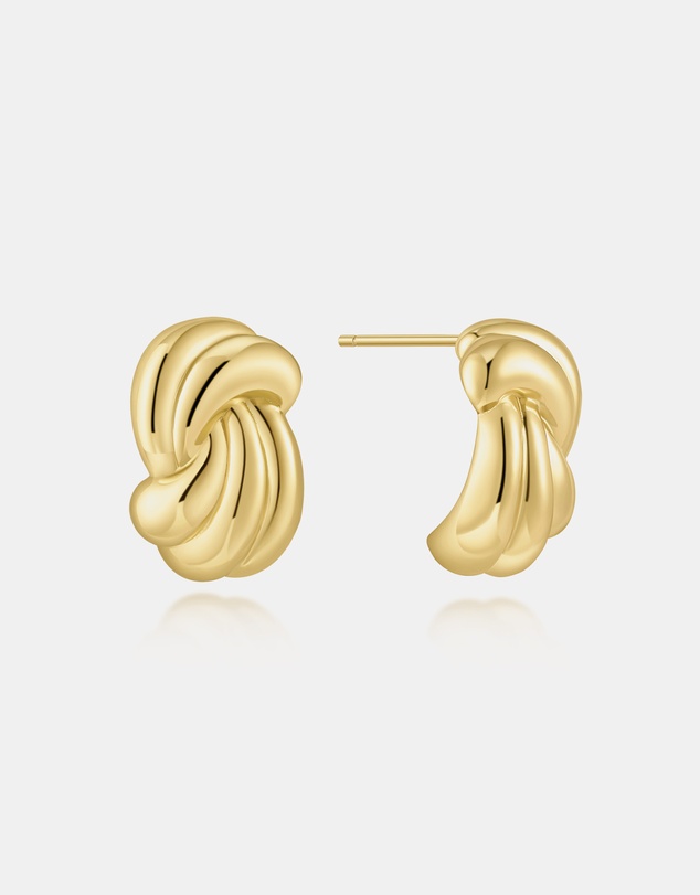Ania Haie - Gold Ripple Twist Stud Earrings