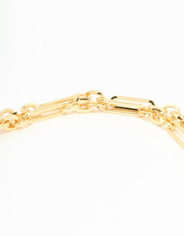Lovisa - Gold Plated Heart Pendant Chain T & O Necklace