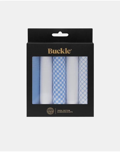 Buckle - Glacier 5-Pack 100% Sustainable Cotton Handkerchief Set