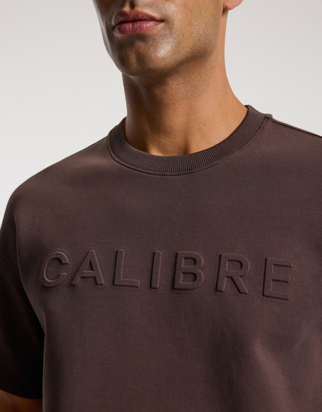 Calibre - Relaxed Fit Logo Sweat T-shirt Mocha