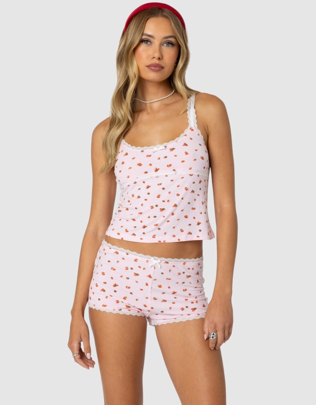 EDIKTED - Strawberry Girl Printed Tank Top
