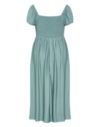 City Chic - Plus size Abbigail Split Maxi Dress - soft sage
