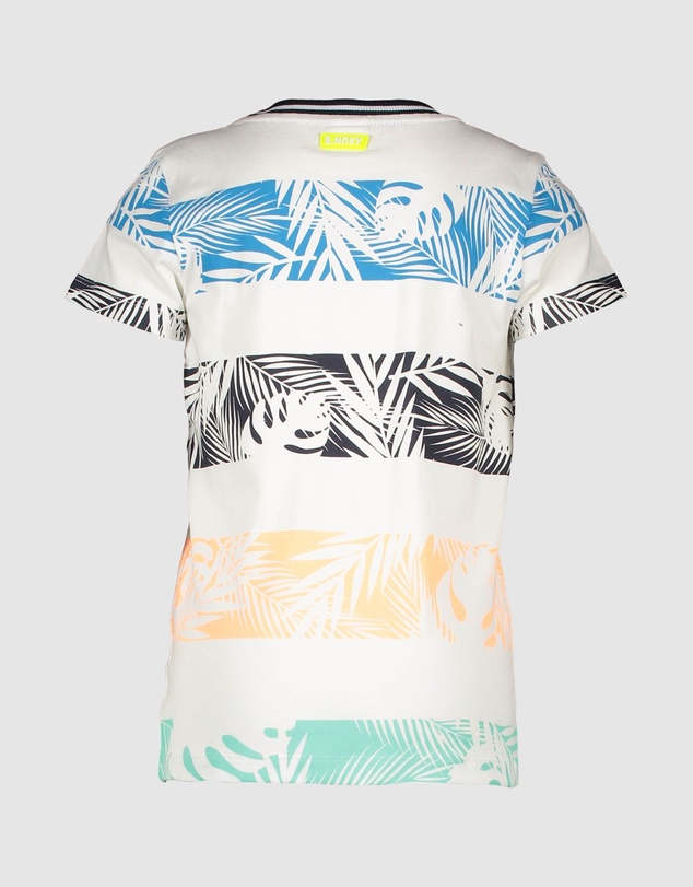 B.Nosy - Organic Palm Print Stripe Tee - Kids-Teens