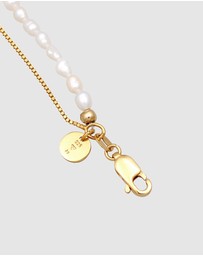Elli Jewelry - Necklace Choker Sun Layer Freshwater Pearls in 925 Sterling Silver