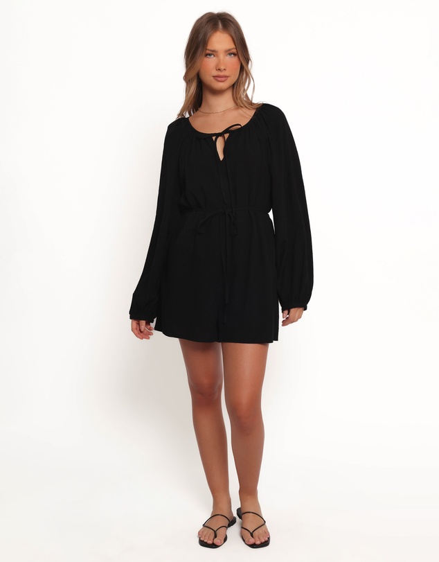 Petal & Pup - Shyre Tie Waist Playsuit - Black