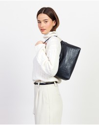 SABEN - Claudia Shoulder Bag Black Croc