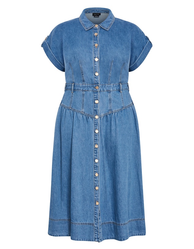 City Chic - Ari Denim Midi Dress