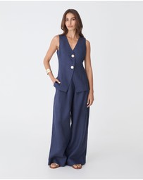 Forcast - Ami Wide Leg Linen Pants
