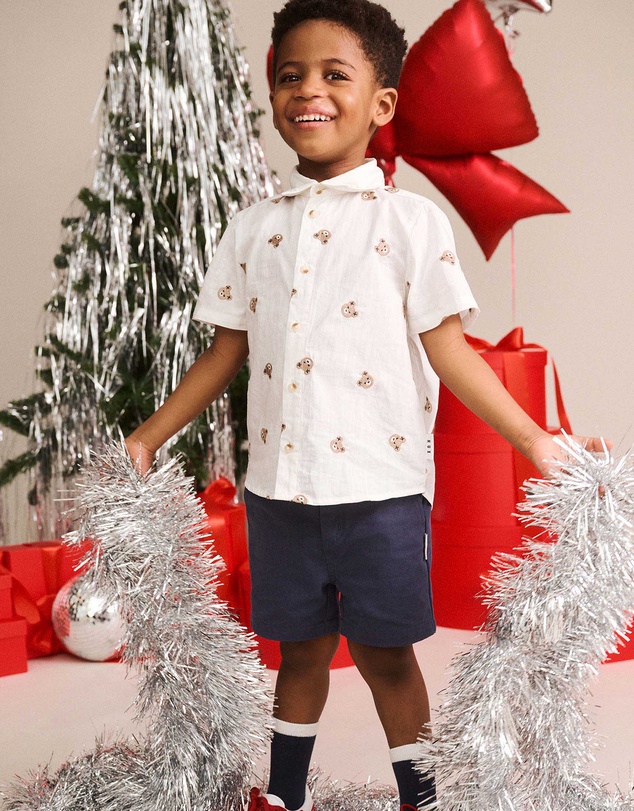 Huxbaby - All Over Hux Emb Sslv Shirt - Babies-Teens