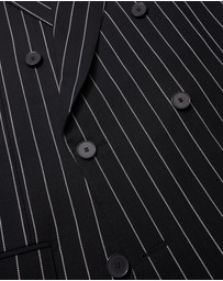 Calibre - Pinstripe Double-Breasted Jacket Black