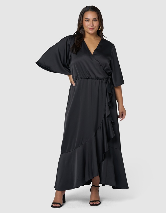 Pink Dusk by Curve Project - Smouldering Wrap Maxi Dress