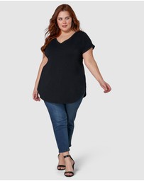 Indigo Tonic - Jacinta Longline V Neck Tee