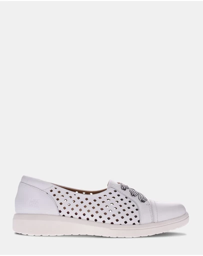 Mia Vita - Bridgette Slip-On Casual Sneaker - White Laser