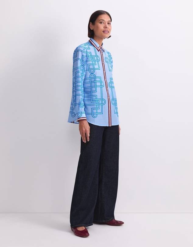 Sportscraft - Rhodes Long Sleeve Cotton Silk Shirt