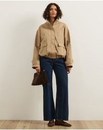 Atmos&Here - Taya Funnel Neck Twill Bomber