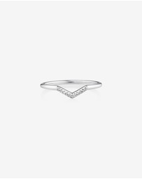 Michael Hill - Arrow Ring with Diamonds in Sterling Silver