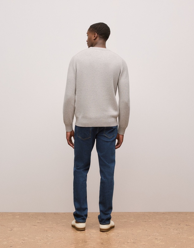 Trenery - Cashmere Crew Pullover in Grey Melange