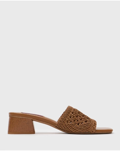 Betts - Holly Woven Block Heel Mules