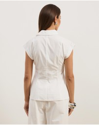 Atmos&Here - Ilyra Cap Sleeve Shirt