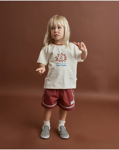 Rhythm - Twin Trim Heritage Beach Shorts - Kids