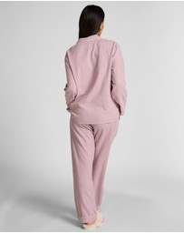 Hunkemoller - Long Sleeve Flannel Check Essential Pants