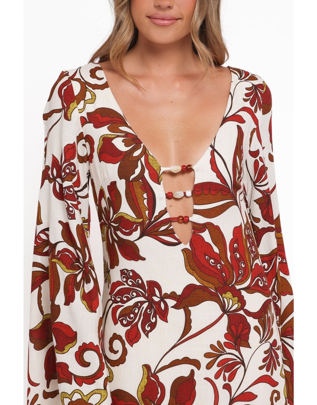 Petal & Pup - Inala Maxi Dress - Brown Floral