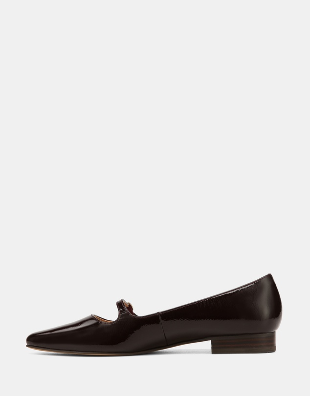 Wittner - Carina Crinkle Patent Leather Pointed Ballet Flats