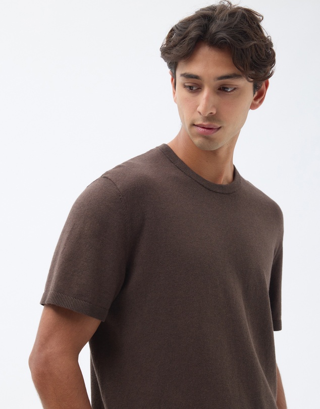 AERE - Cotton Cashmere Knit T-Shirt