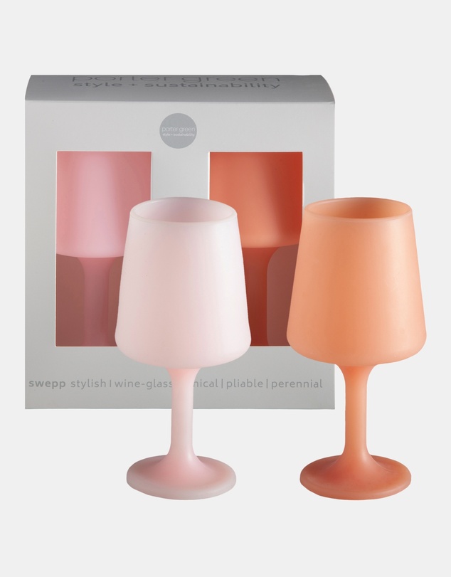 porter green - swepp | silicone unbreakable wine glasses