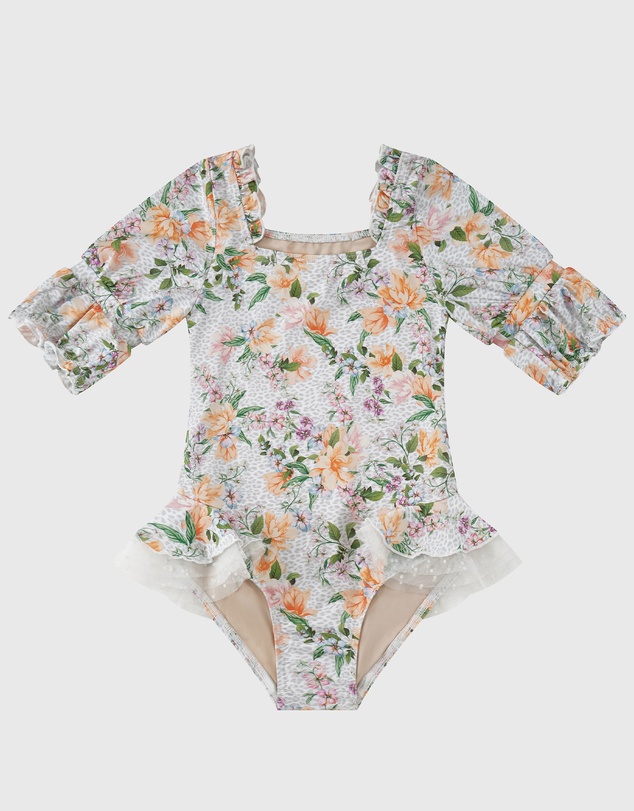 Aqua Blu Kids - Honeysuckle Short Sleeve Puff One Piece - Kids