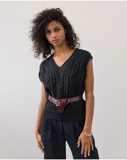 Forcast - Poppy Sleeveless Cable Knit