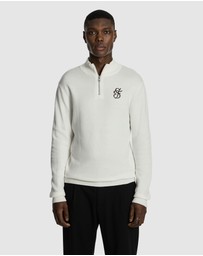 yd. - Ollie Embroidered 1/4 Zip Knit Jumper