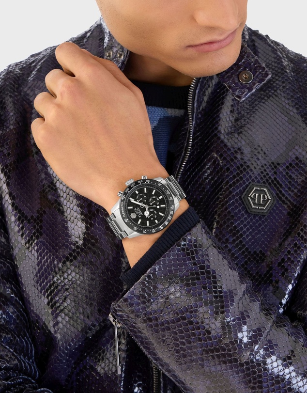 Philipp Plein - Pleinmeter - 44mm Black Dial and Silver-Tone Watch