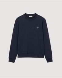 Sandro - Single Coeur Crewneck Sweatshirt