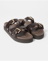 & Other Stories - Cross-Strap Leather Sandals