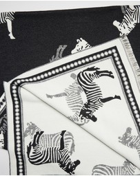 Mossée - Ruby Zebra Print Wool Shawl