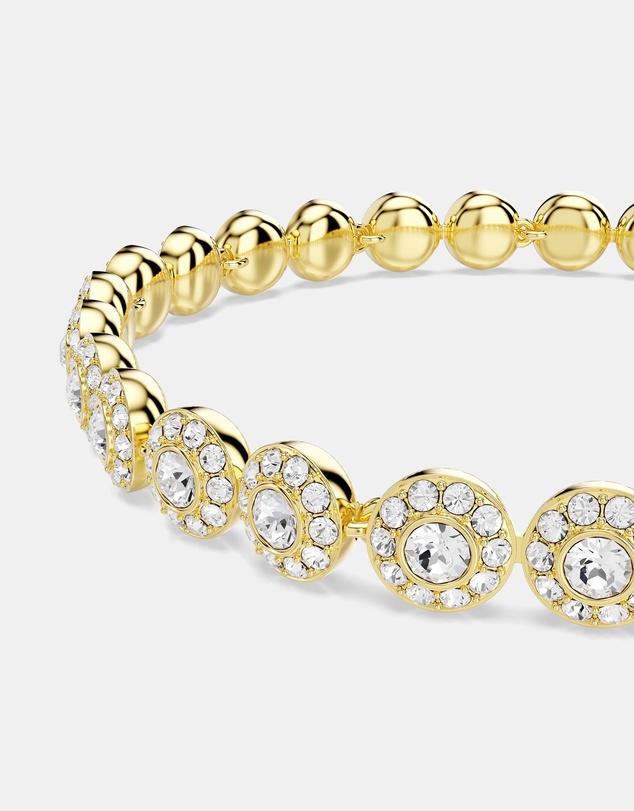 Swarovski - Una Angelic Bracelet, Round Cut, White, Gold-Tone Plated