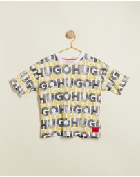 HUGO - All Over T-Shirt - Kids-Teens