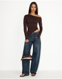 Dazie - Lily One Shoulder Asymmetrical Top