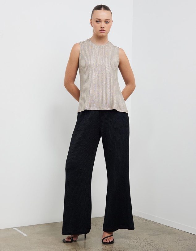 Lindsay Nicholas New York - Disco Glitter Pants in Emerald Green 