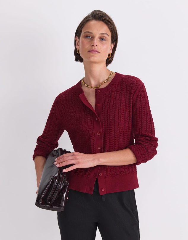 Sportscraft - Elka Cable Pointelle Cardigan
